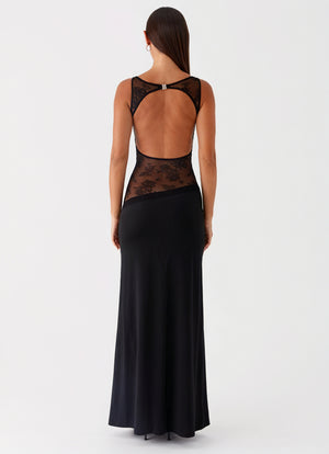 Dame Maxi Kjole – Ærmeløs med Blondepanel, Elegant Feststil-83478-e30c5733-0e8e-4f6e-b37b-ca5f57d8ee74