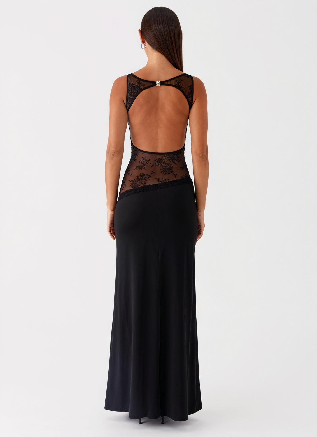 Dame Maxi Kjole – Ærmeløs med Blondepanel, Elegant Feststil-83478-e30c5733-0e8e-4f6e-b37b-ca5f57d8ee74