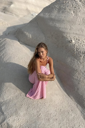 Dame Todelt Sæt – Pink Hvid Stribet Stropløs Top & Maxi Nederdel, Norideen-83557-0e8a0b9b-930c-4827-9147-ac7e7565f2a8