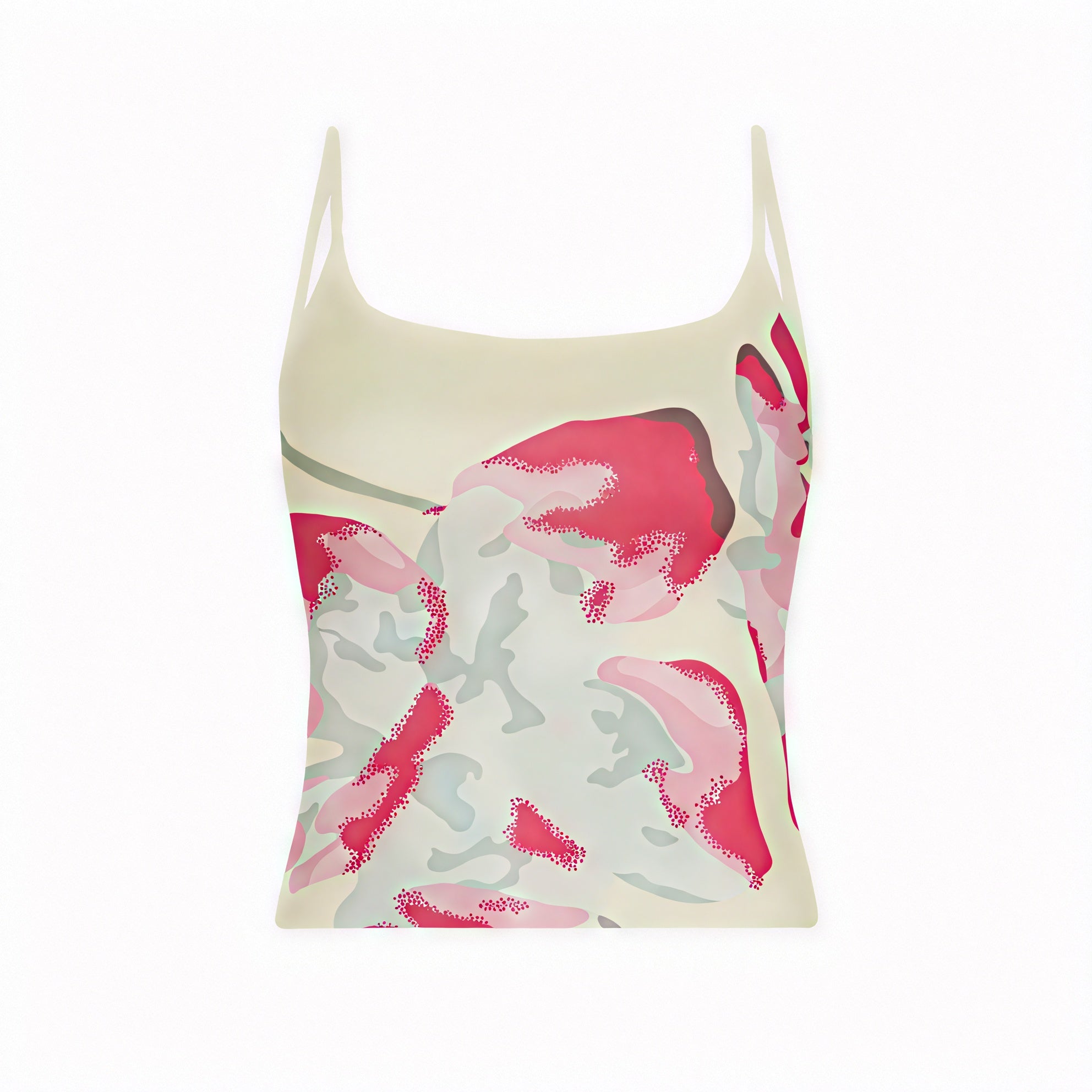 Dame Kjole – Blomstret Top, Spaghetti Stropper, Ruched Asymmetrisk Skørt, Norideen-83580-e654a0a1-c5f9-4f5e-9b87-de58b004de70