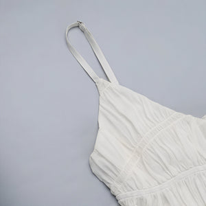 Dame Maxi Kjole – Plisseret Stof, Spaghettistropper, Flydende Design-83811-4771d2ef-12c6-4222-8ff6-3654a92d9727
