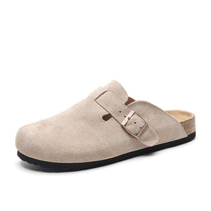 Kvinder Mules Ruskind – Åben Ryg, Justerbar Rem, Korkfodseng, Gummi Sål-82019-8a651c78-edc6-4394-b77b-cac6ee31eb9e