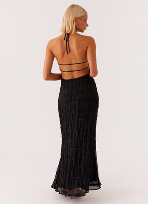 Kvinde Maxi Kjole – Halterneck, Tekstureret Stof-83499-917ce8d3-c617-4424-a614-099e81b74ced