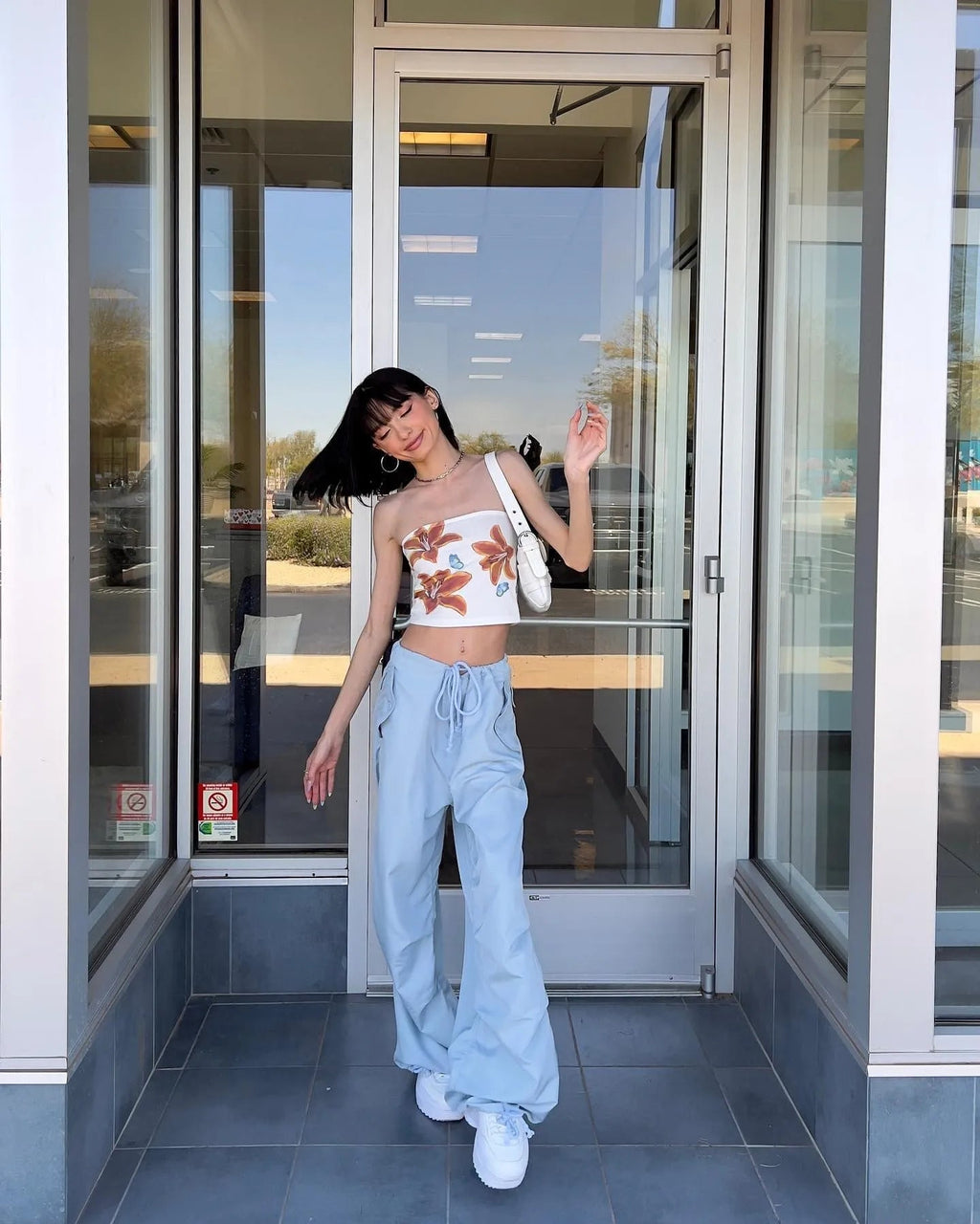 Blomstret Tube Top - Sommerlig og Stropløs