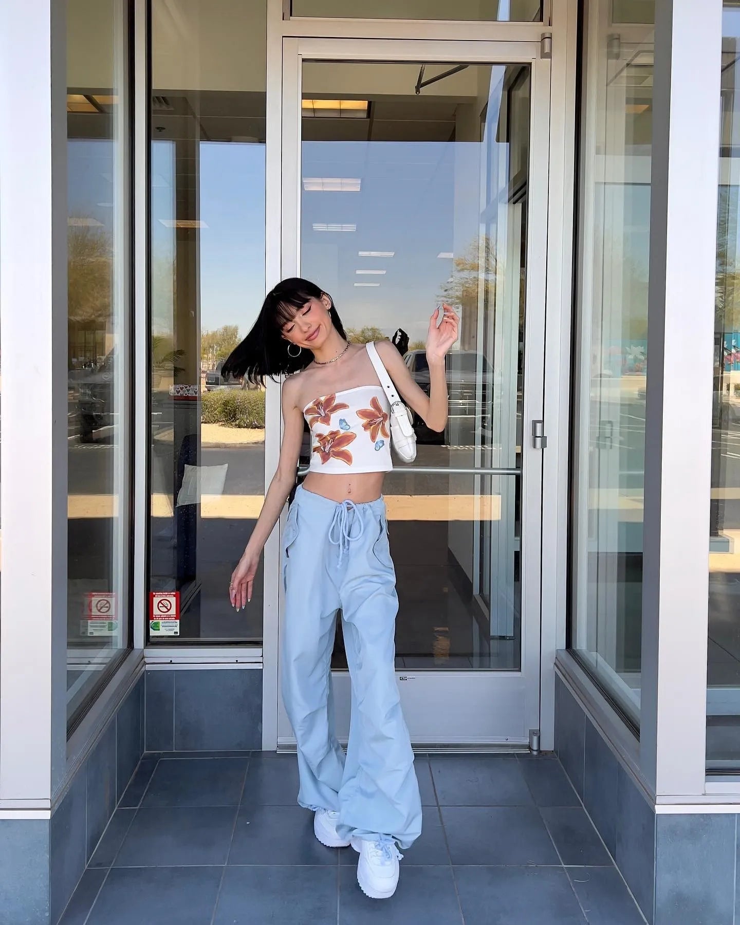 Blomstret Tube Top - Sommerlig og Stropløs