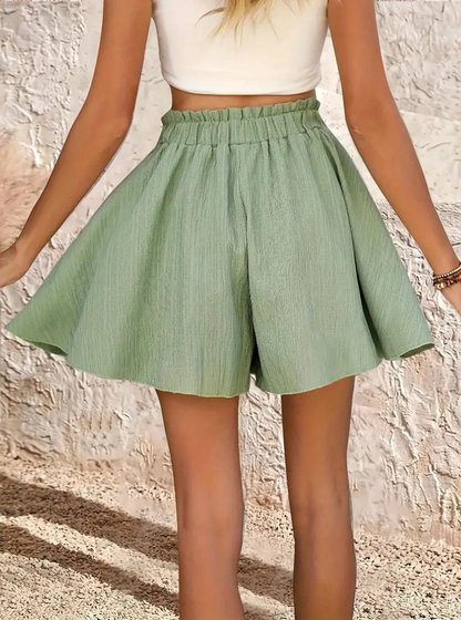 Højtaljede A-formede shorts
