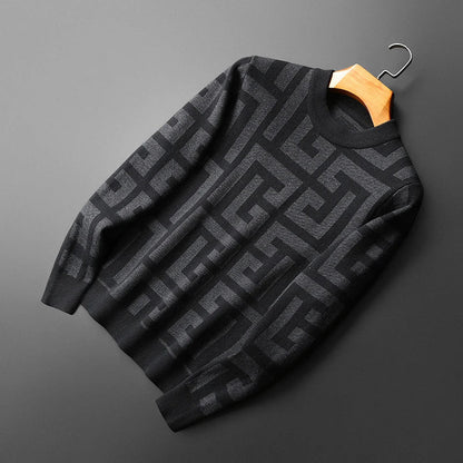 David | Herren Strickpullover mit geometrischem Muster - Elle Zürich