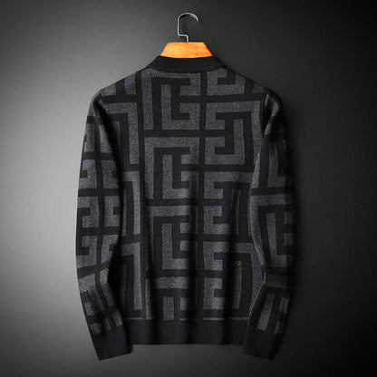 David | Herren Strickpullover mit geometrischem Muster - Elle Zürich