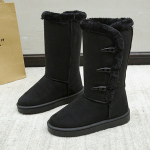 Dame Vinterstøvle – Ruskind, Faux Fur Foring, Toggle-lukning, Skridsikker Gummiydersål-43004-9b753356-80c7-4638-aff3-7a24defcc4d1