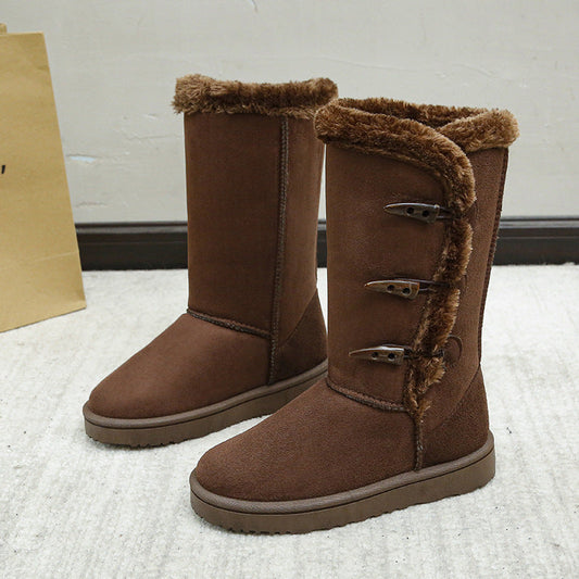 Dame Vinterstøvle – Ruskind, Faux Fur Foring, Toggle-lukning, Skridsikker Gummiydersål-43004-42aabccd-15c7-4d74-ab3d-625043e17d99