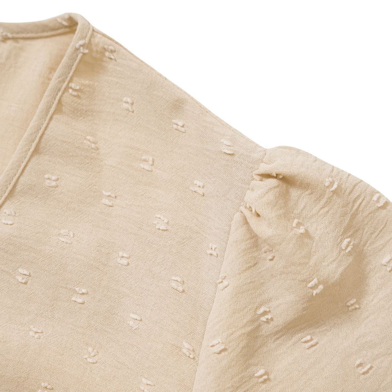 Boheme Casual Kjole | Blonder indsnit i taljen og rynket kant | Sommer