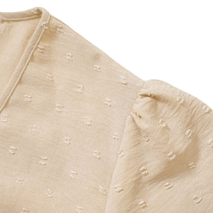 Boheme Casual Kjole | Blonder indsnit i taljen og rynket kant | Sommer