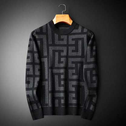 David | Herren Strickpullover mit geometrischem Muster - Elle Zürich