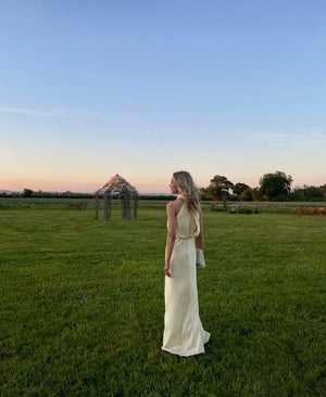 Norideen Dame Maxi Kjole – Elegant Halterudskæring, Satin-Look, Flydende Silhuet, S-XL-83281-a17ef8dd-c3f7-42de-8348-bffd3475a353
