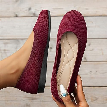 Slip-On Ballerinaer med Strik og Komfort