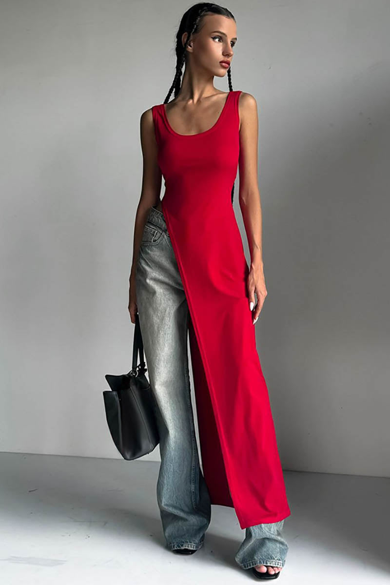 Moderne Top - Asymmetrisk Kant & Slids