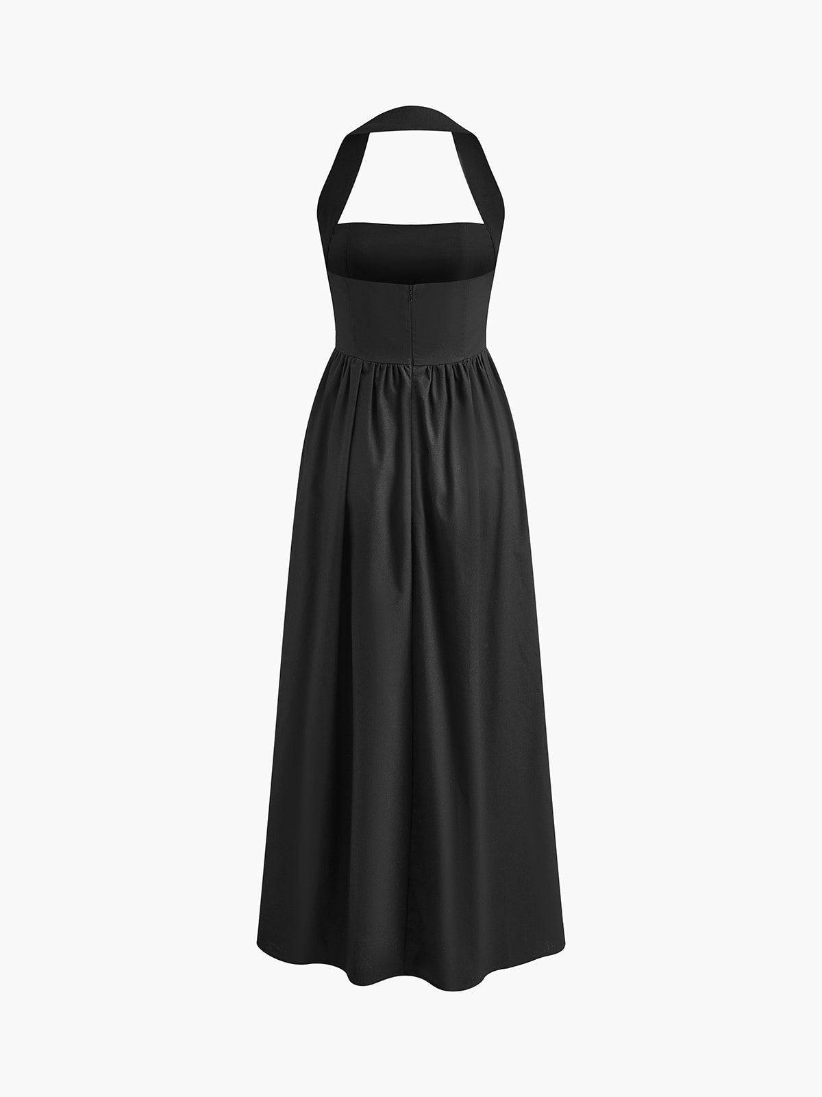A-Linje Maxi Kjole med Halterneck
