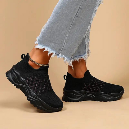 Slip-on Sneakers: Åndbar Komfort, Chunky Sål