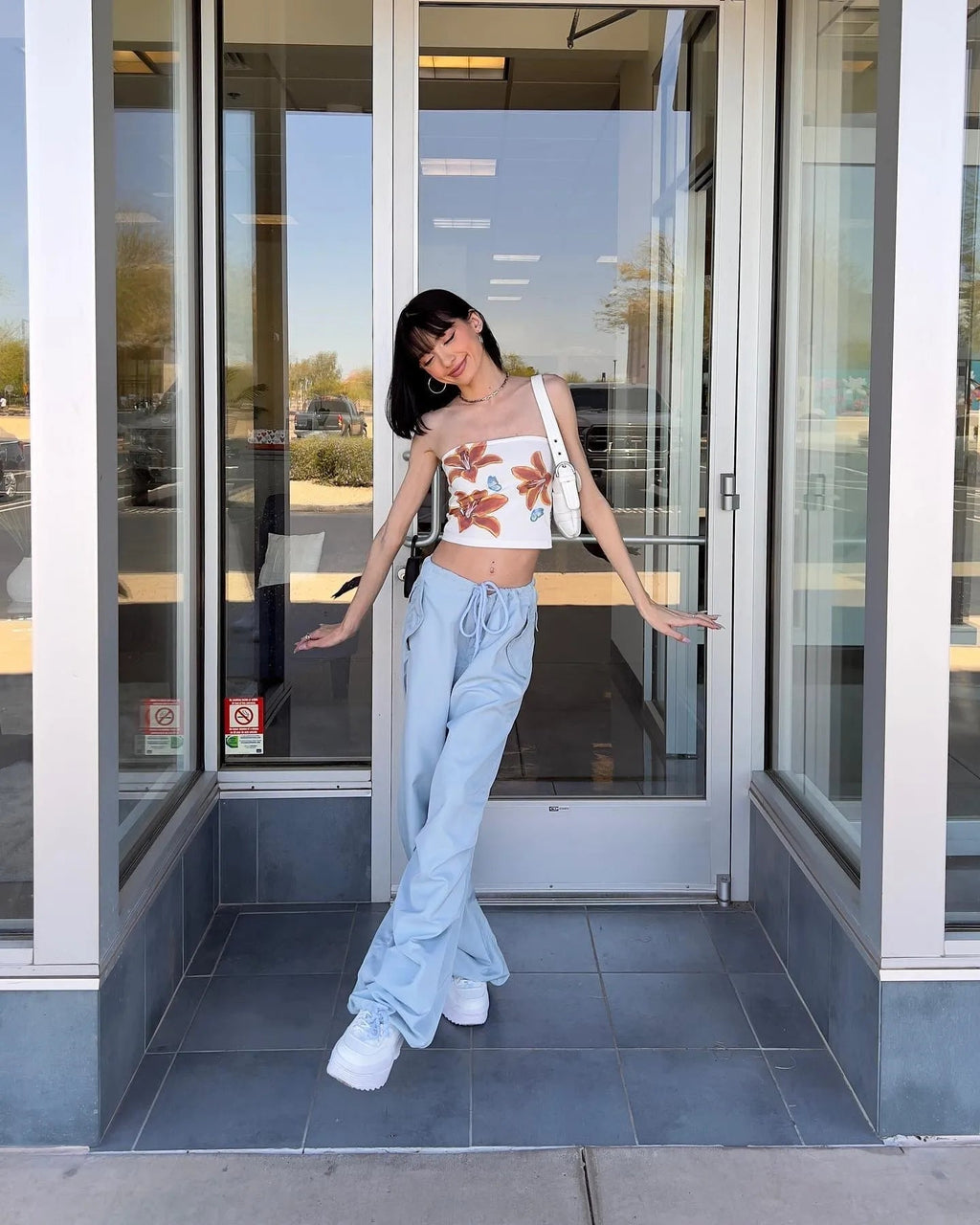 Blomstret Tube Top - Sommerlig og Stropløs