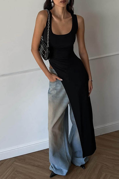 Moderne Top - Asymmetrisk Kant & Slids