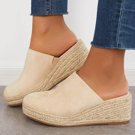 Dame Ruskindssko Kilehæl – Espadrille, Slip-on Design, Norideen-83367-bda5abc9-e5c2-4489-84da-0eb6b84e83df
