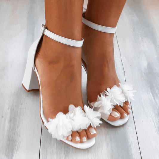 Naomi | Stylish Women's Sandals with Block Heel and Floral Accents - Image 1