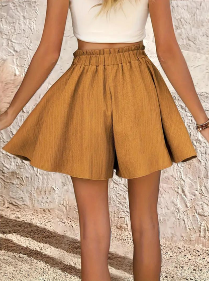 Højtaljede A-formede shorts