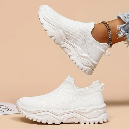 Slip-on Sneakers: Åndbar Komfort, Chunky Sål