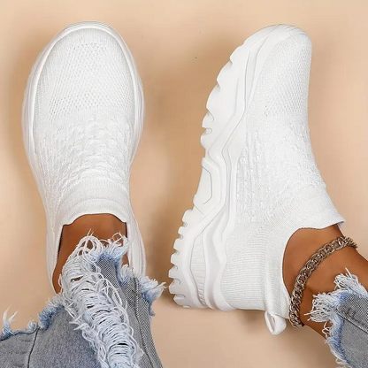 Slip-on Sneakers: Åndbar Komfort, Chunky Sål