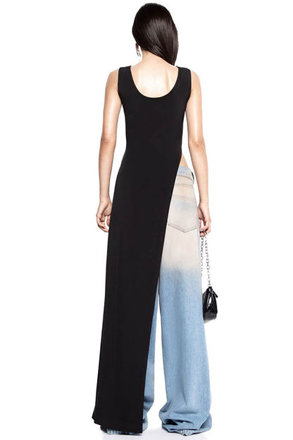 Moderne Top - Asymmetrisk Kant & Slids