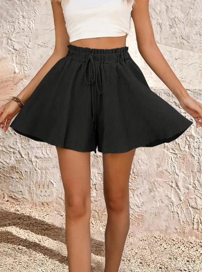 Højtaljede A-formede shorts