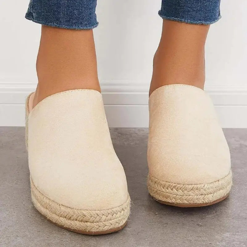 Dame Ruskindssko Kilehæl – Espadrille, Slip-on Design, Norideen-83367-fa2533b1-2d87-4a89-a393-a0e1cb6ab091