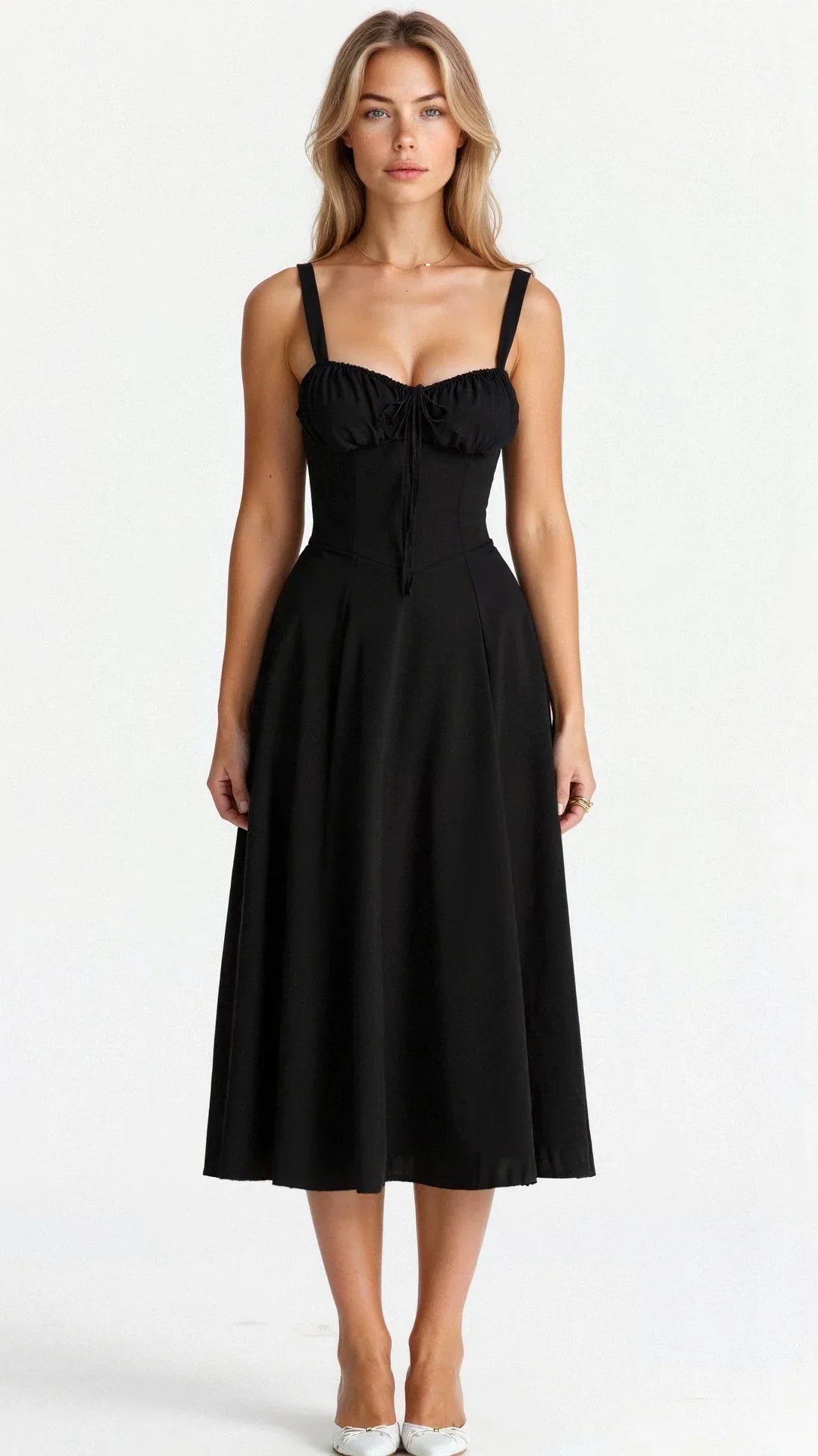 Nora | Elegant Floral Bustier Midriff Waist Shaper Dress - Image 4