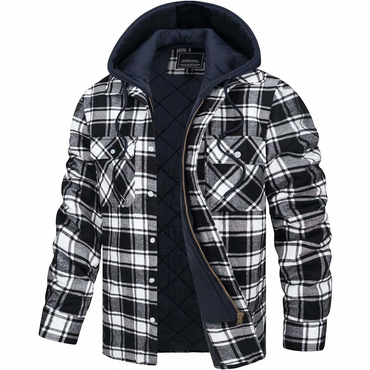 Christoph | Herren Kapuzen-Karohemdjacke für den Winter - Elle Zürich