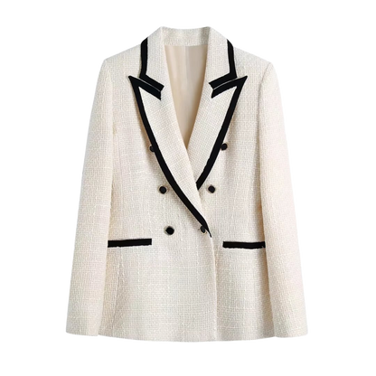 Dobbeltbrystet Blazer med Struktur