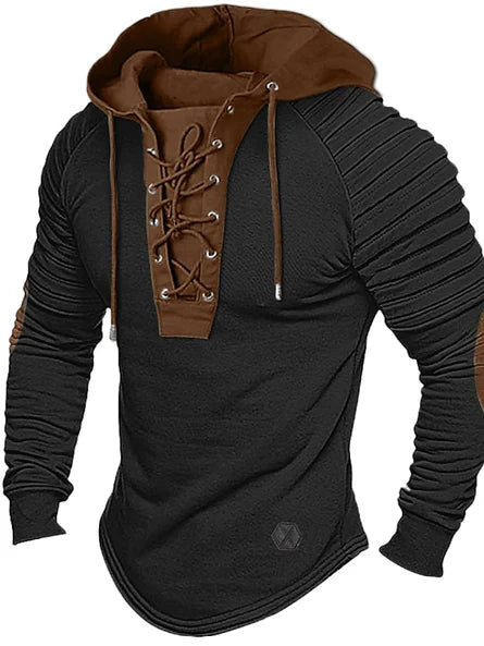 Emil | Herren-Kapuzenpullover mit Schnürung und gerippten Ärmeln - Elle Zürich